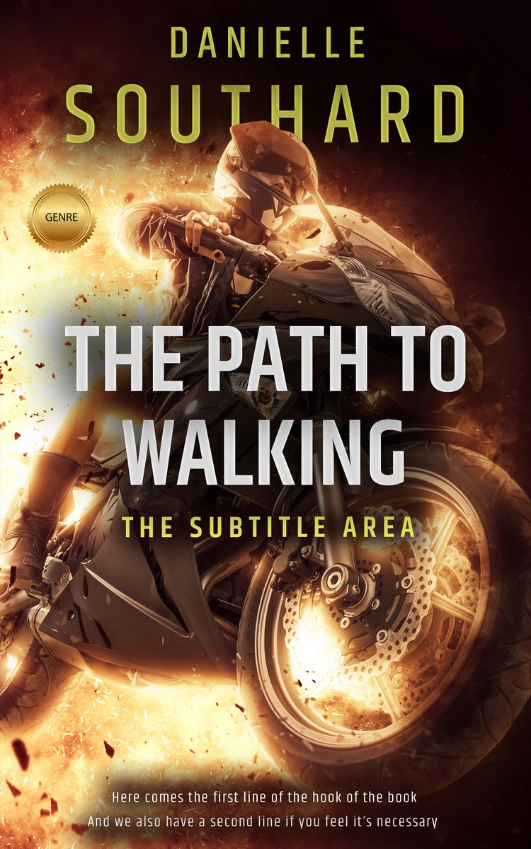 2D view of Premade Action & Adventure Book Cover - Calico