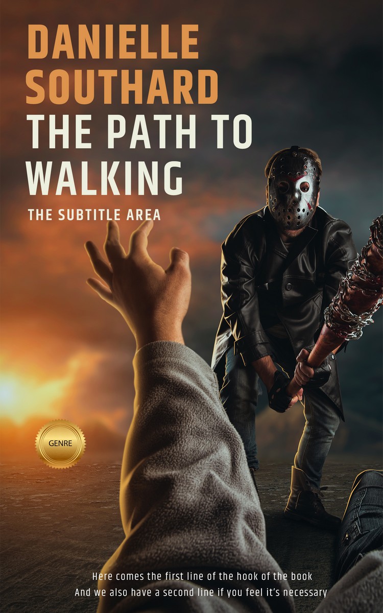 2D view of Premade Mystery & Thriller & Suspense Book Cover - Taupe