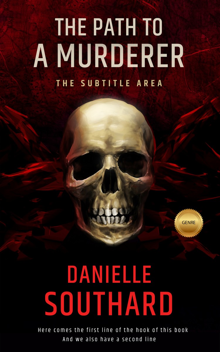 2D view of Premade Horror Book Cover - Graphite