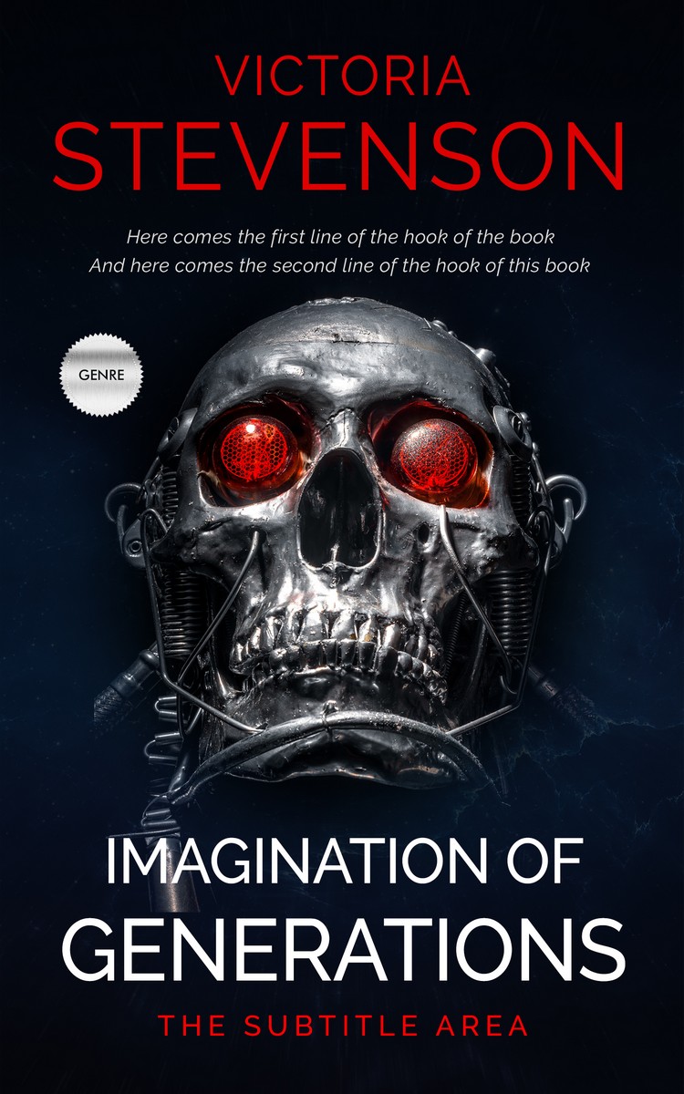 2D view of Premade Science Fiction Book Cover - Ebony