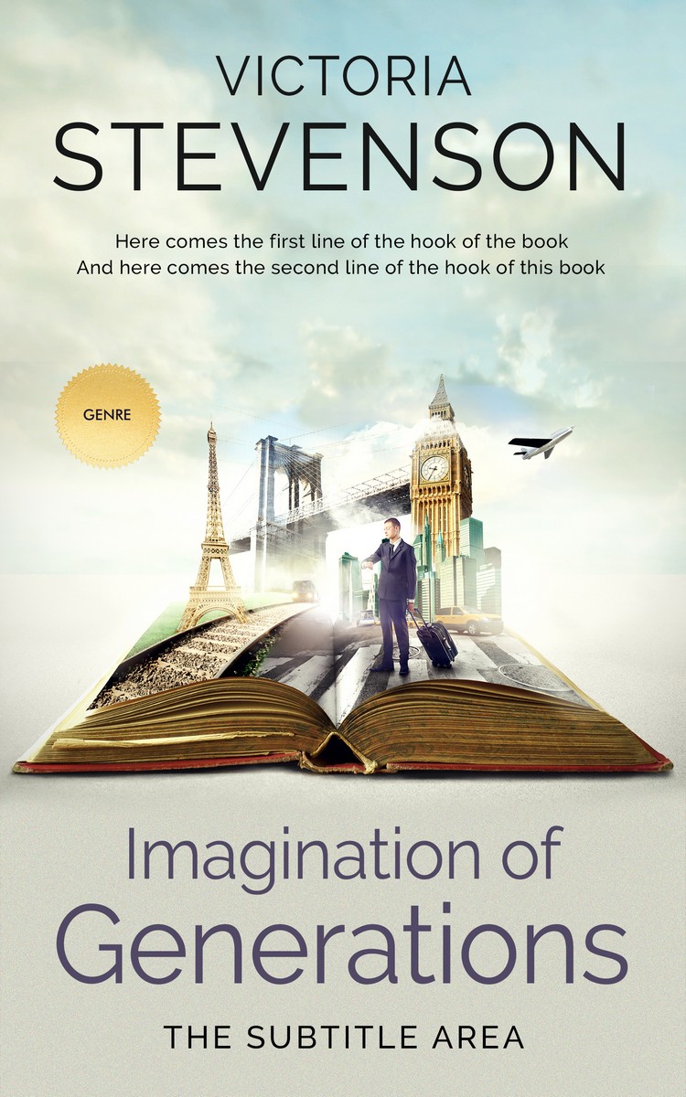 2D view of Premade Travel Book Cover - Periglacial Blue