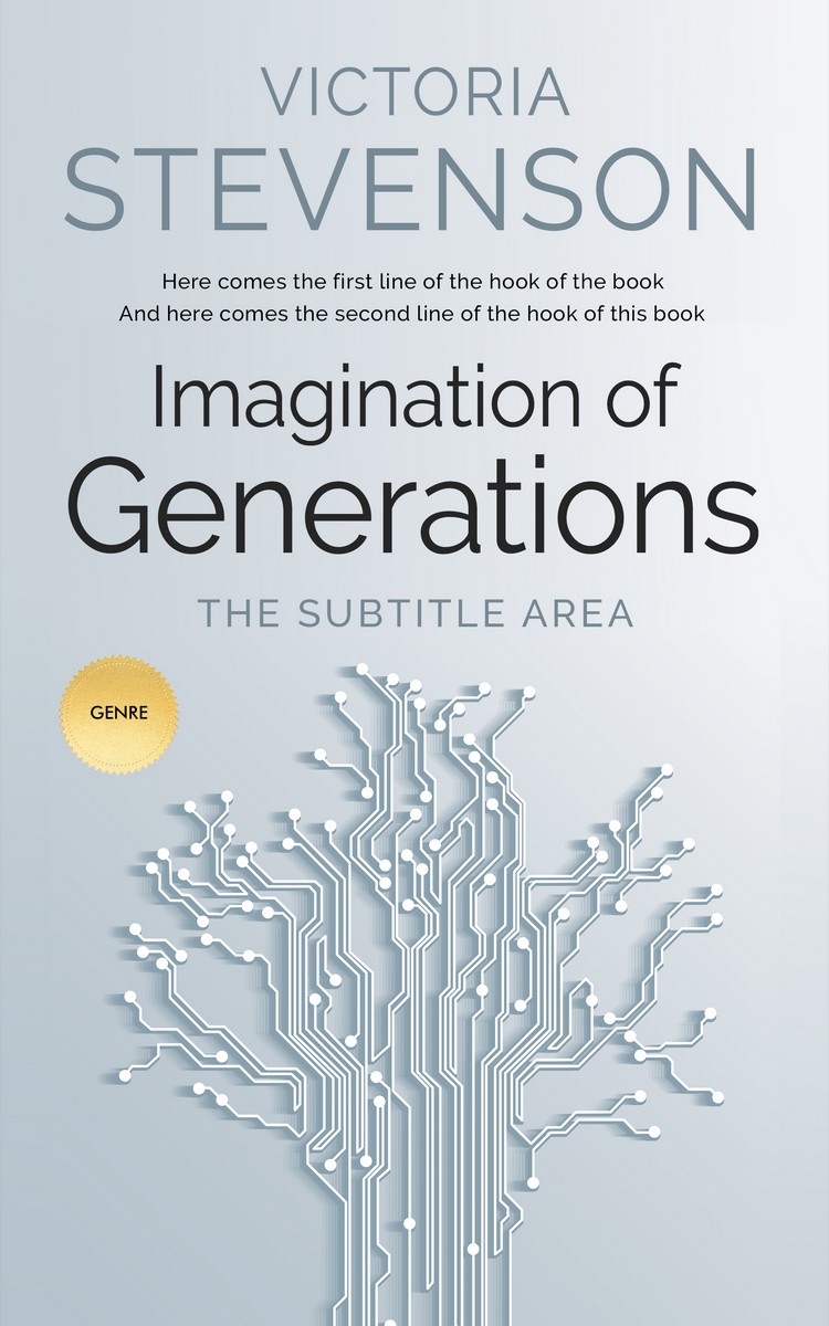 2D view of Premade Abstract Book Cover - Geyser