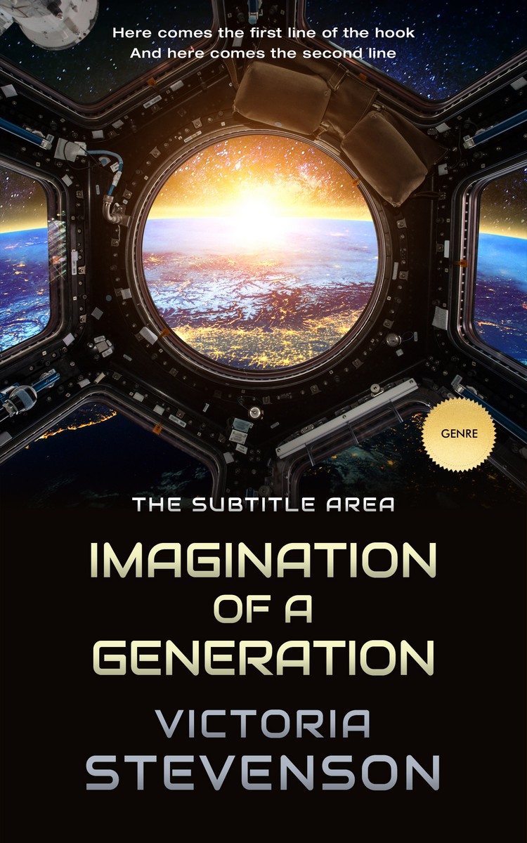 2D view of Premade Science Fiction Book Cover - Vanilla