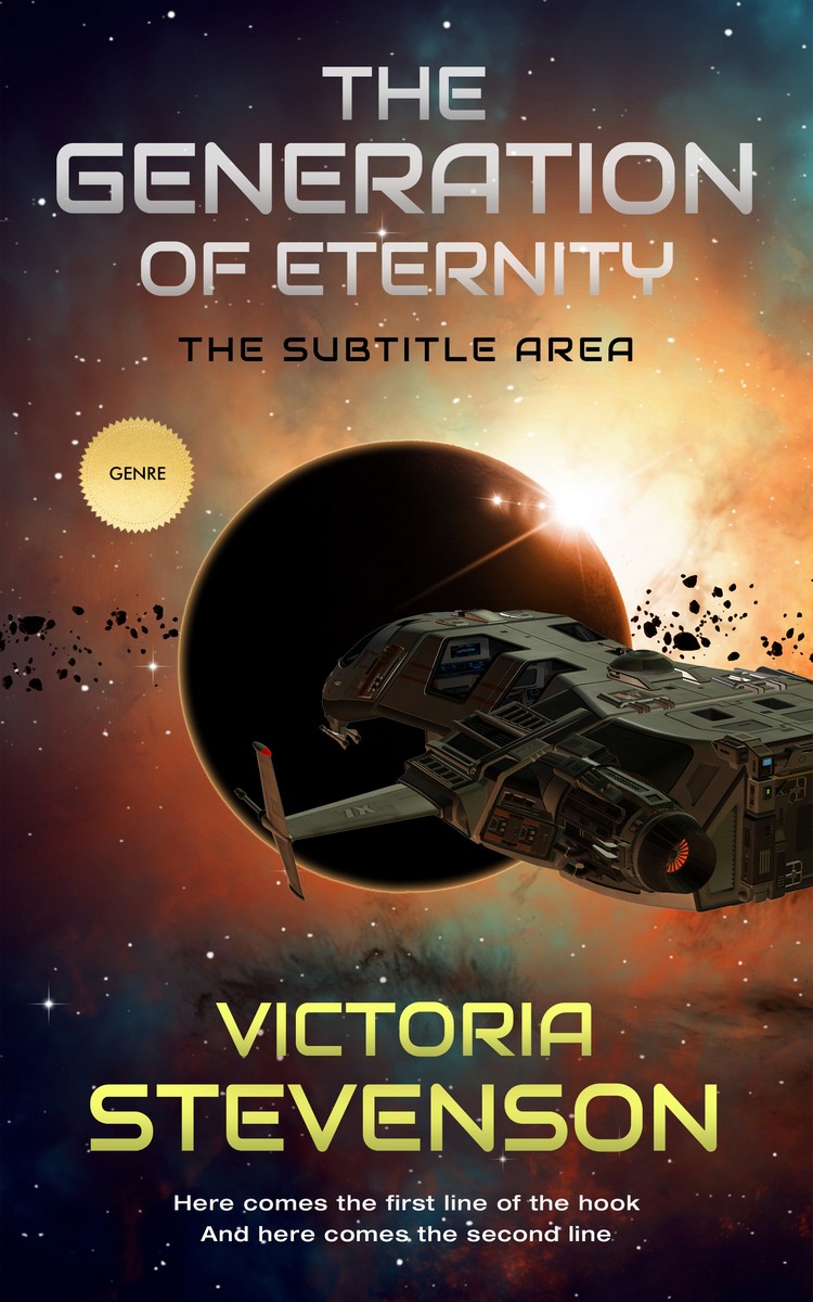 2D view of Premade Science Fiction Book Cover - Brandy