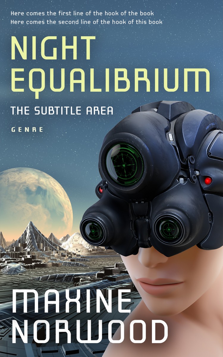 2D view of Premade Science Fiction Book Cover - Shuttle Gray