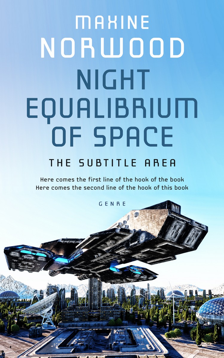 2D view of Premade Science Fiction Book Cover - Blizzard Blue