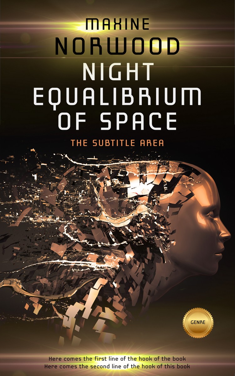 2D view of Premade Science Fiction Book Cover - Oil