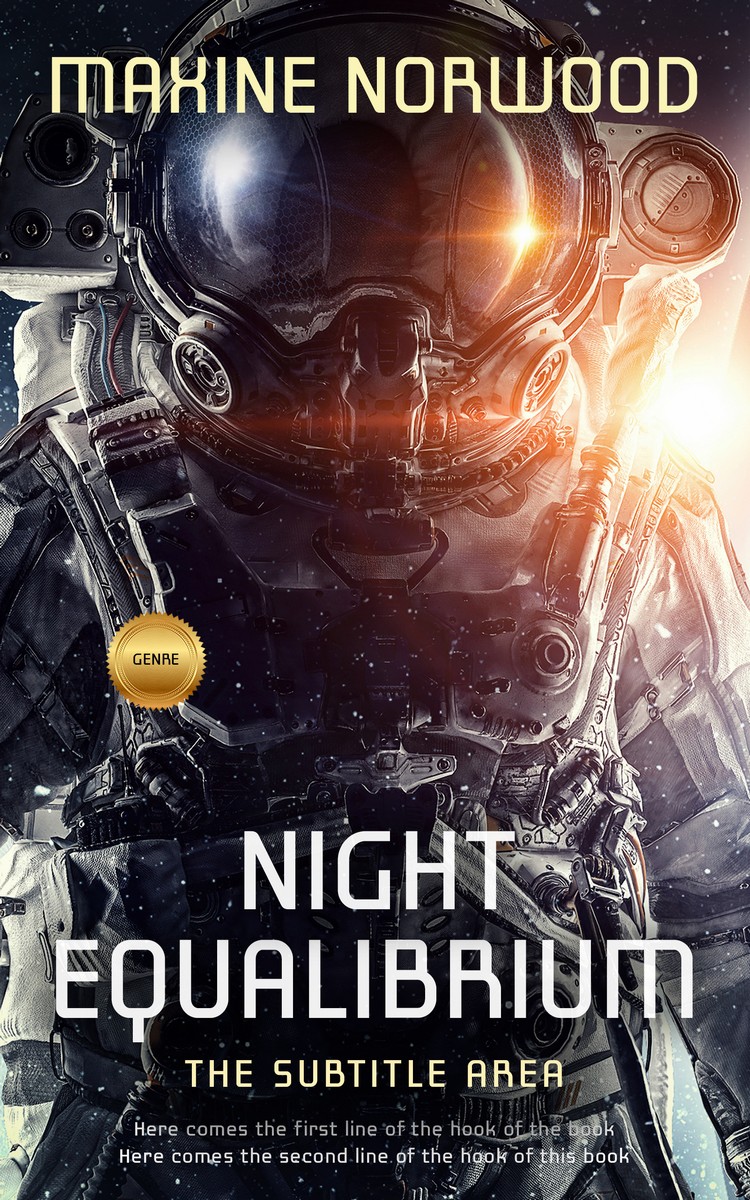 2D view of Premade Science Fiction Book Cover - Cameo