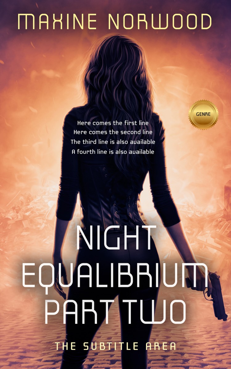 2D view of Premade Mystery & Thriller & Suspense Book Cover - Antique Brass