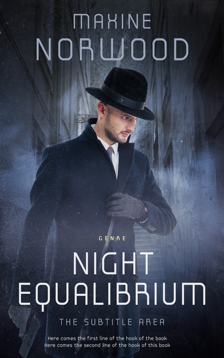 2D view of Premade Mystery & Thriller & Suspense Book Cover - Ebony Clay