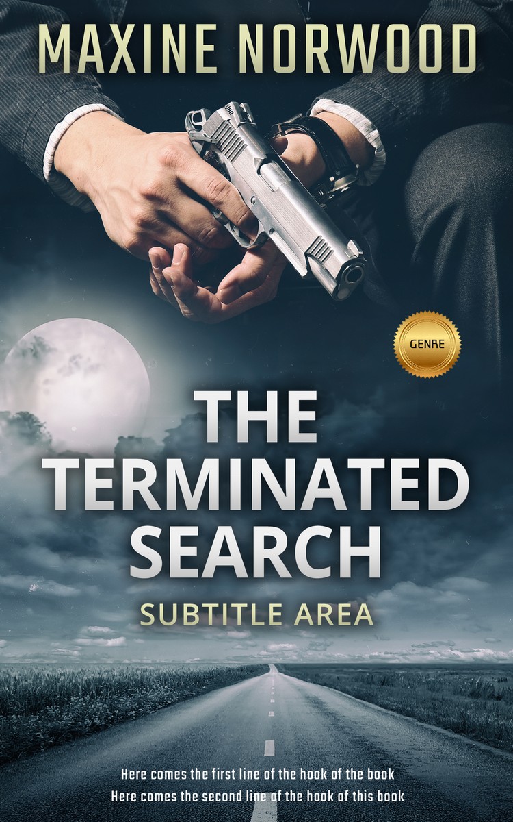 2D view of Premade Mystery & Thriller & Suspense Book Cover - Pickled Bluewood