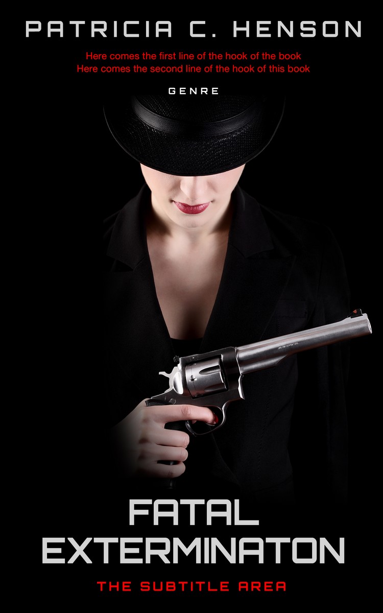 2D view of Premade Mystery & Thriller & Suspense Book Cover - Black