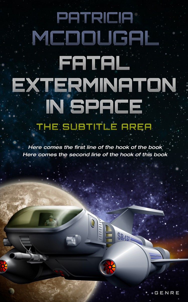 2D view of Premade Science Fiction Book Cover - Cloudy