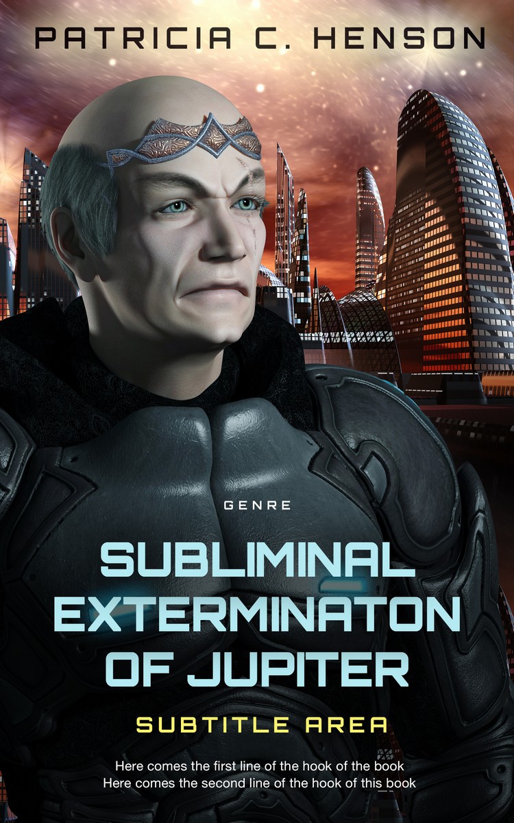 2D view of Premade Science Fiction Book Cover - Bison Hide