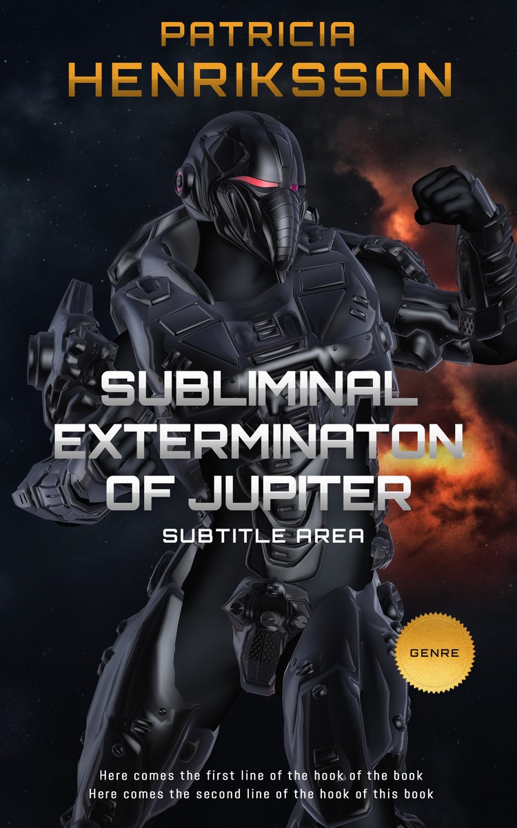 2D view of Premade Science Fiction Book Cover - Shark