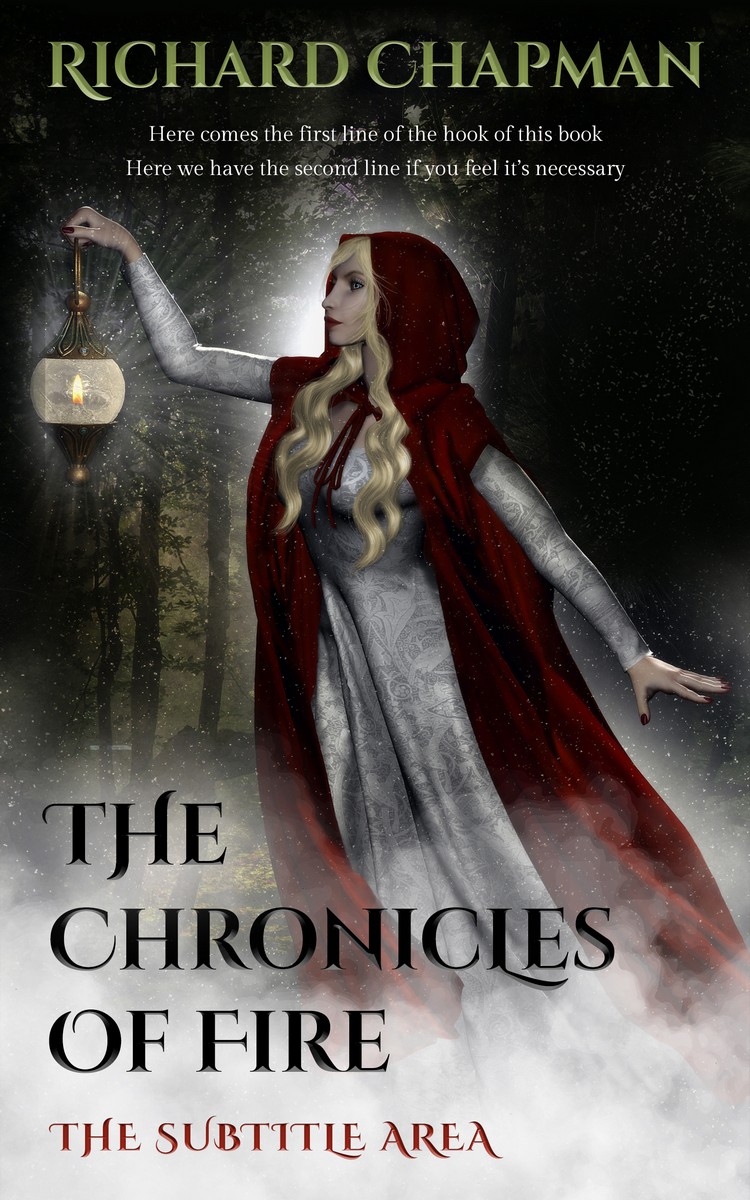 2D view of Premade Fantasy Book Cover - Timberwolf