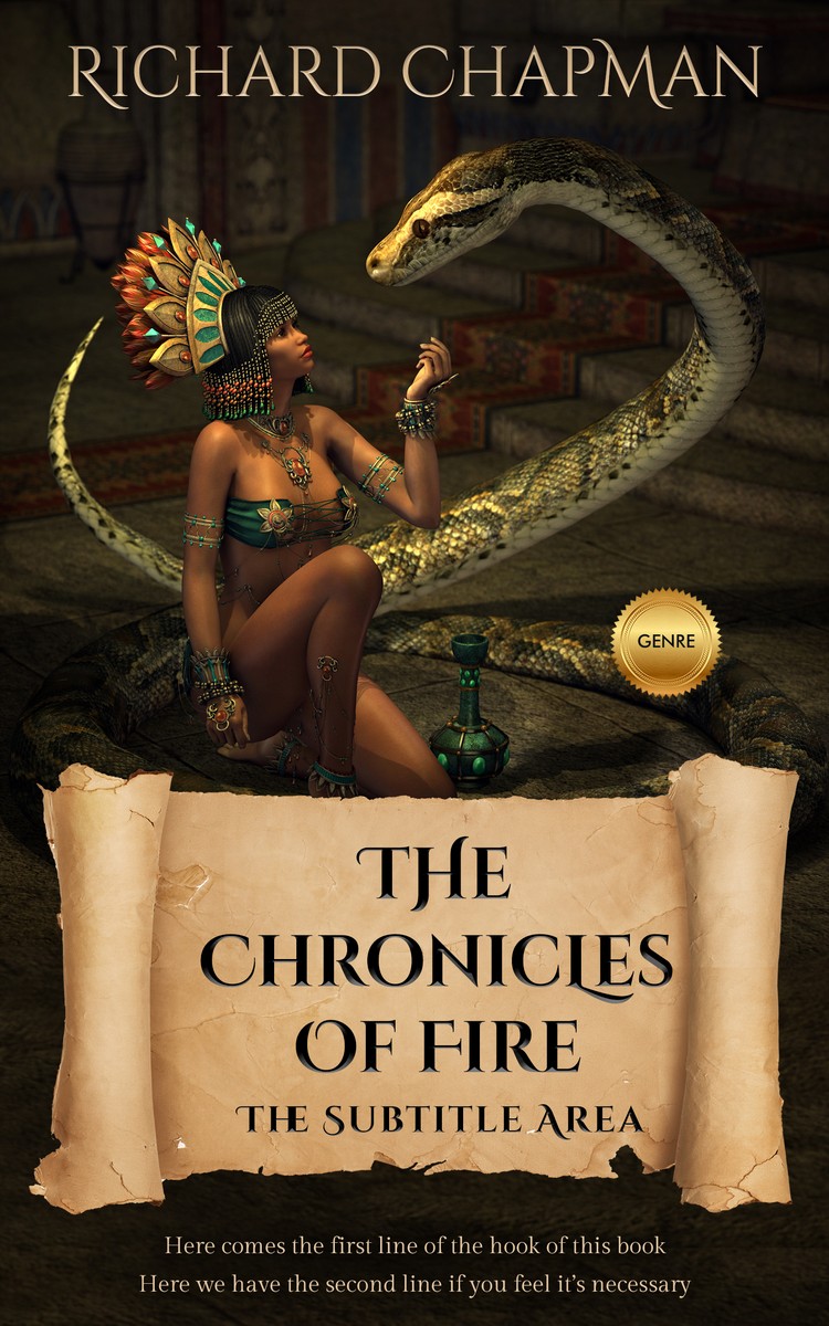 2D view of Premade Fantasy Book Cover - Whiskey