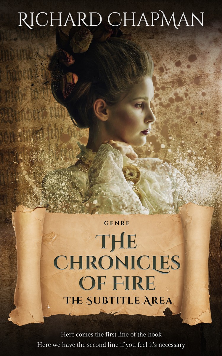 2D view of Premade Fantasy Book Cover - Teak