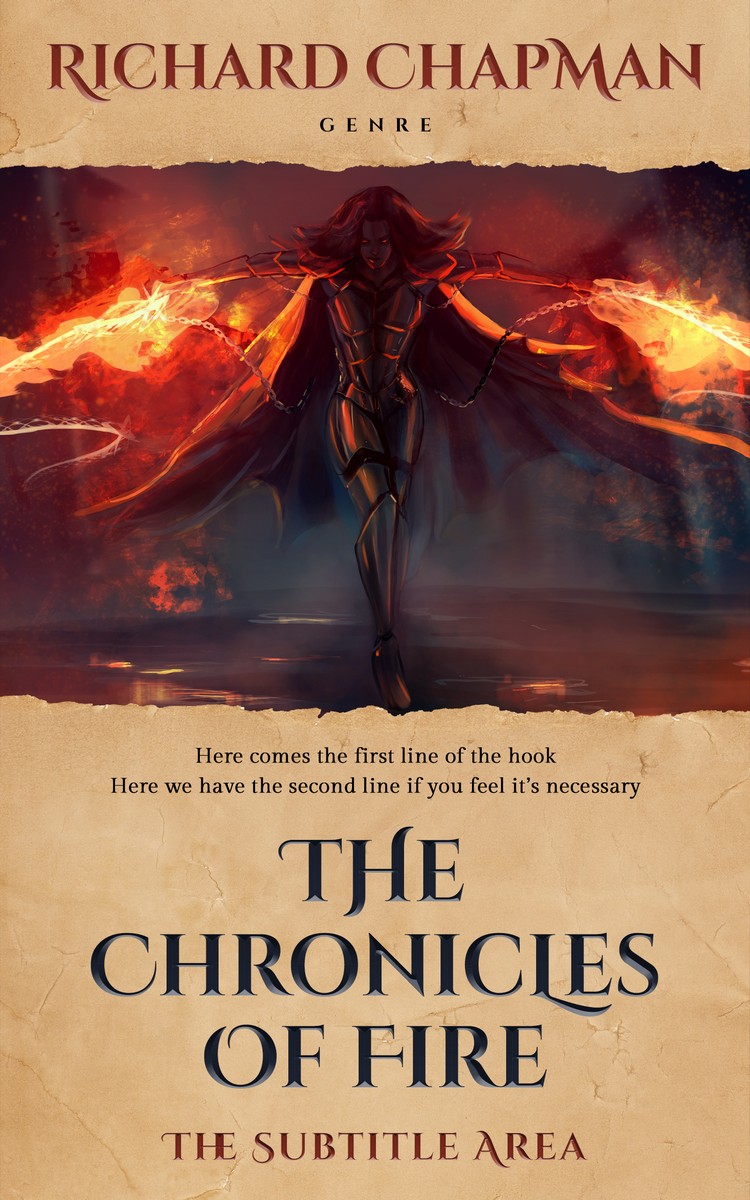 2D view of Premade Fantasy Book Cover - Jon