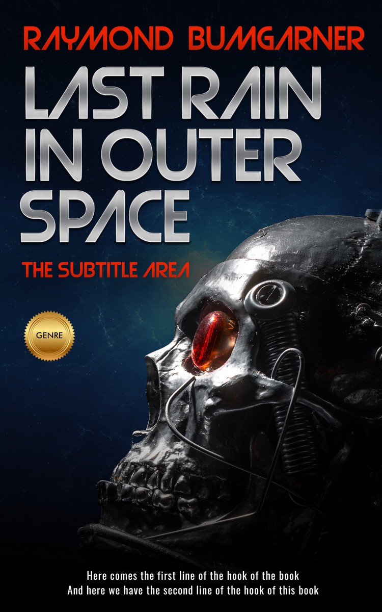 2D view of Premade Science Fiction Book Cover - Ebony