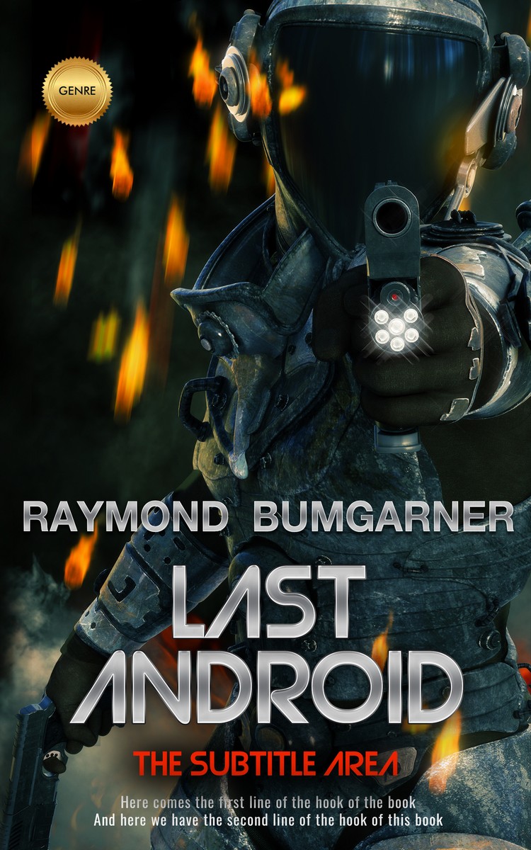 2D view of Premade Science Fiction Book Cover - Outer Space