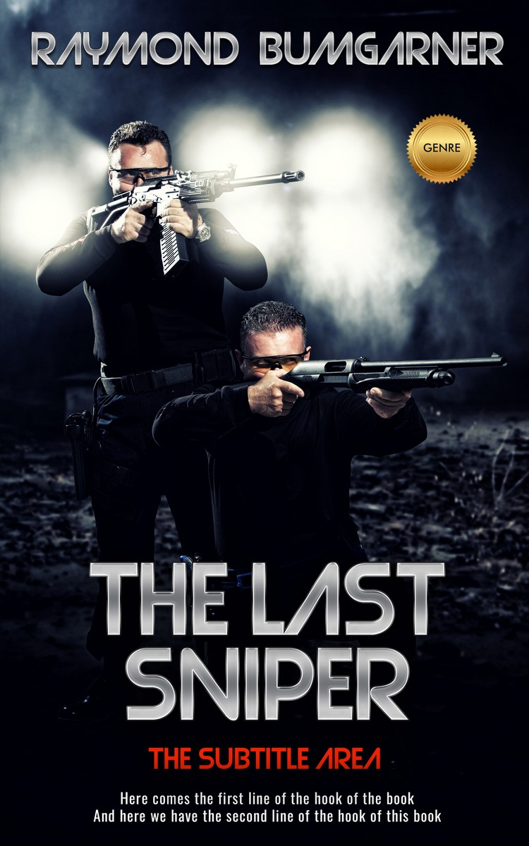 2D view of Premade Mystery & Thriller & Suspense Book Cover - Swirl