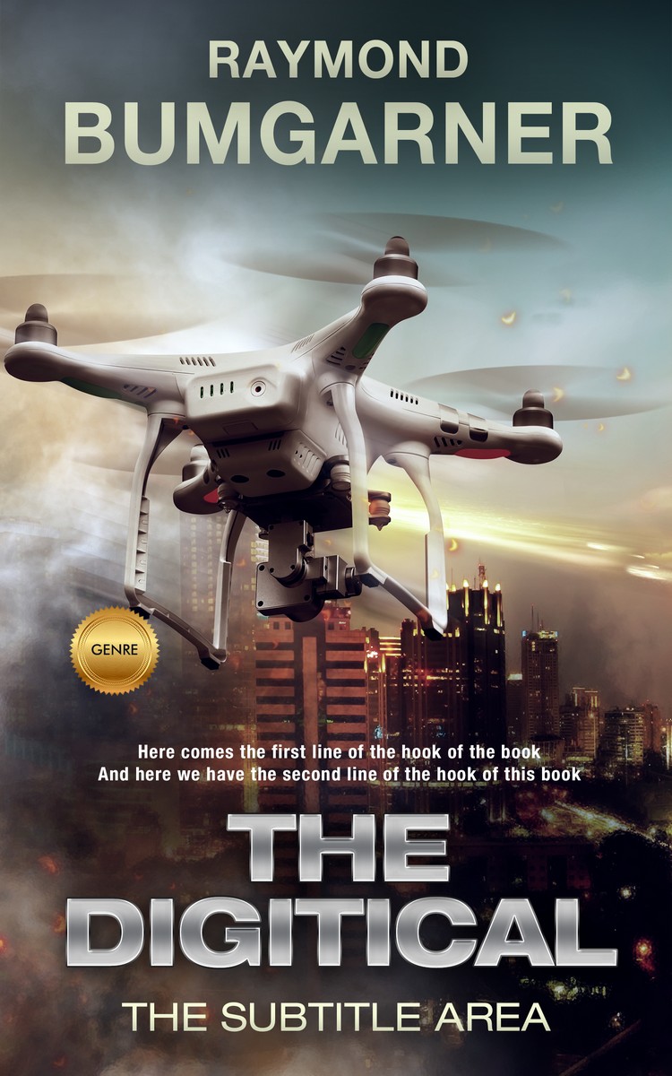 2D view of Premade Science Fiction Book Cover - Thunder