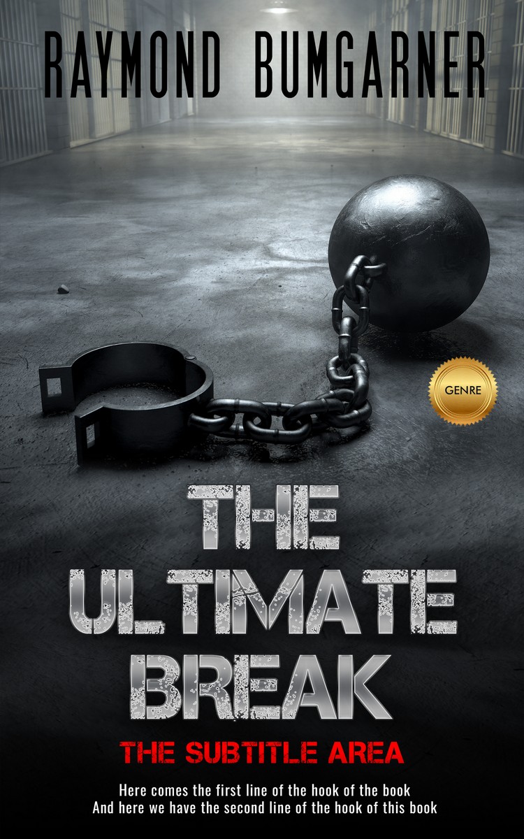 2D view of Premade Action & Adventure Book Cover - Shark