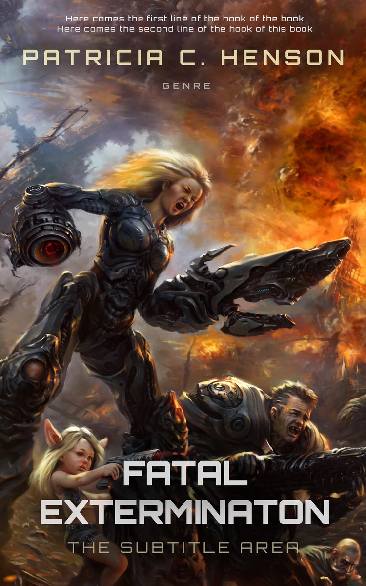 2D view of Premade Science Fiction Book Cover - English Walnut