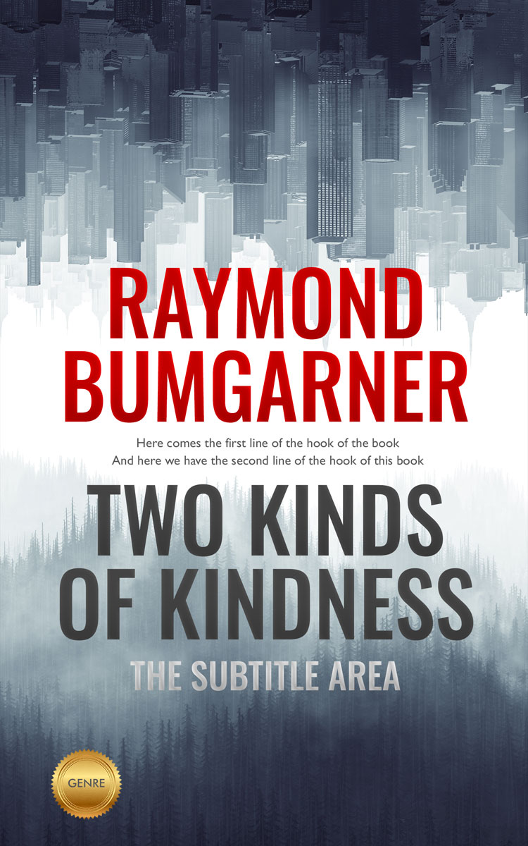 2D view of Premade Mystery & Thriller & Suspense Book Cover - Bright Gray