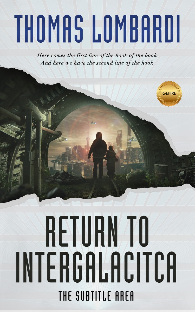 2D view of Premade Science Fiction Book Cover - Iron