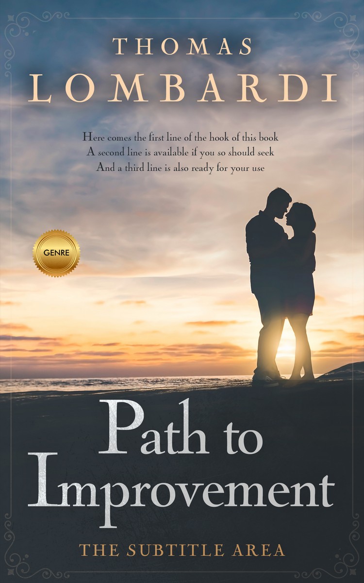 2D view of Premade Romance Book Cover - Limed Spruce