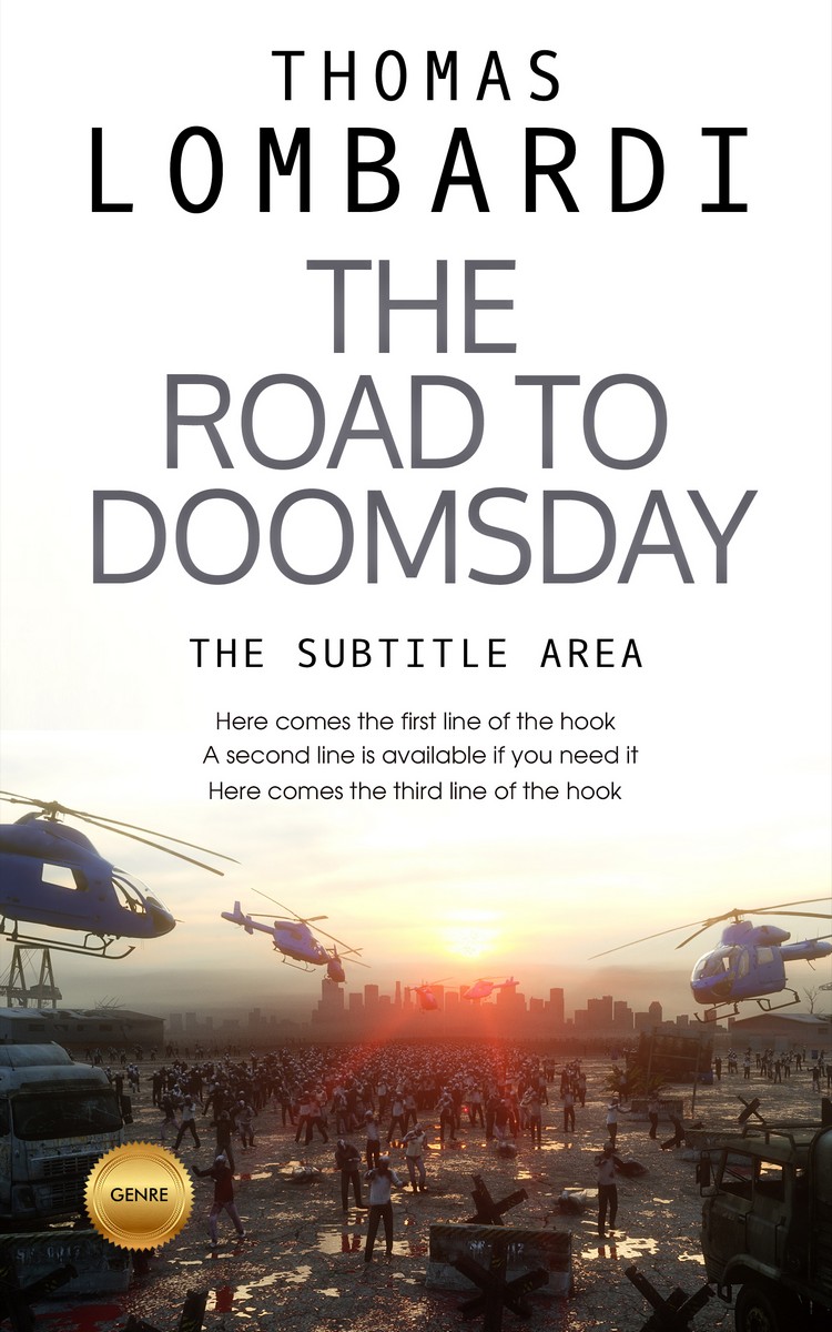 2D view of Premade Apocalyptica Book Cover - Taupe