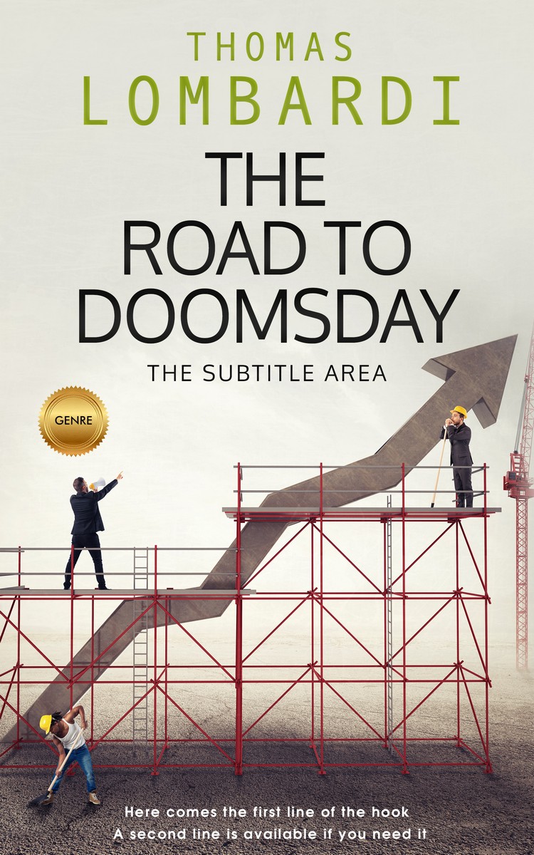 2D view of Premade Business Book Cover - Green White