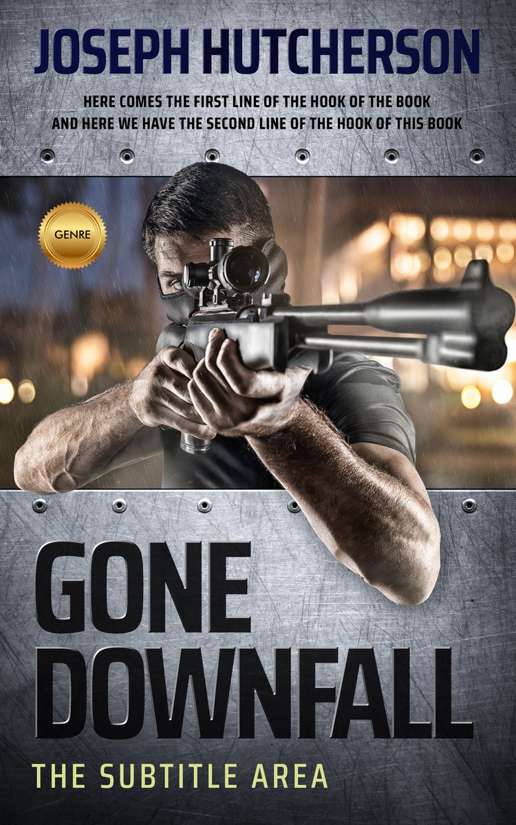 2D view of Premade Mystery & Thriller & Suspense Book Cover - Ship Gray