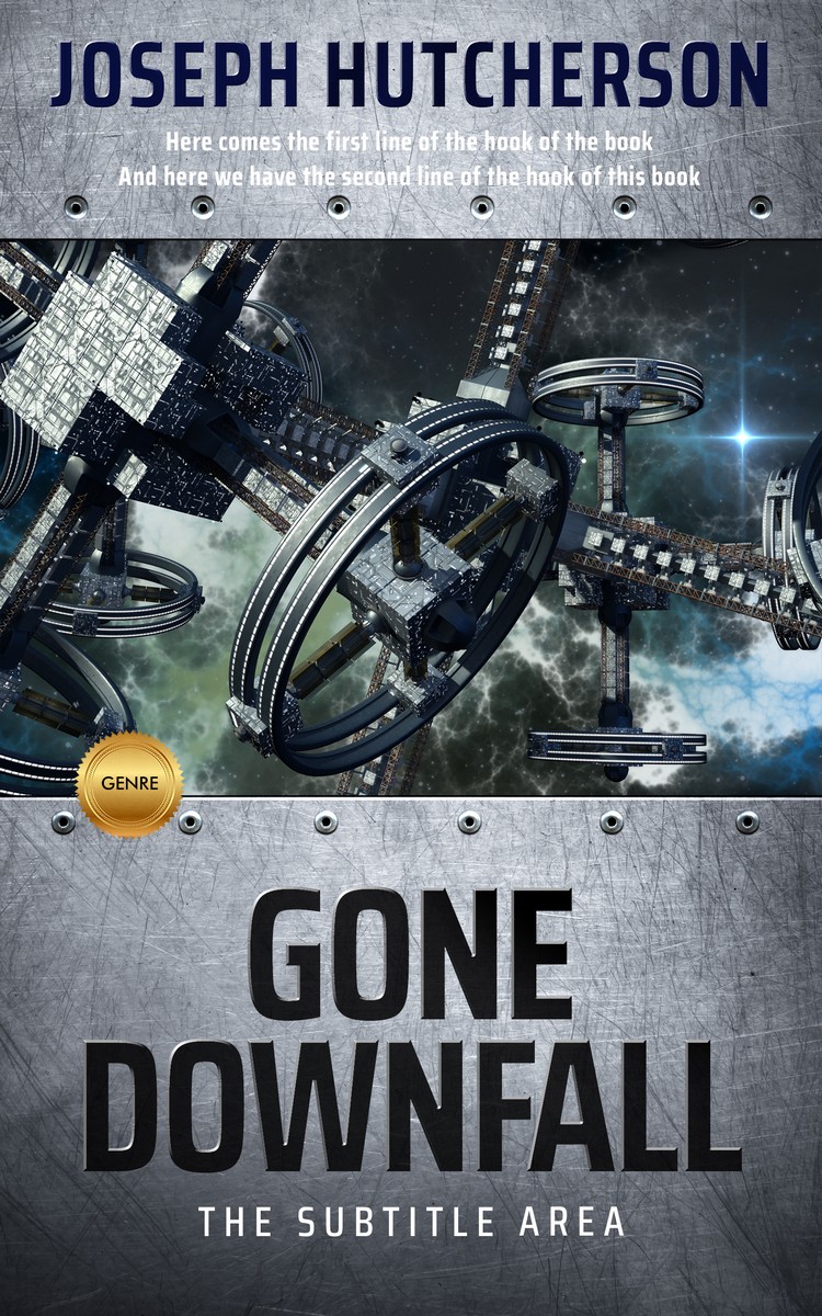 2D view of Premade Science Fiction Book Cover - Outer Space