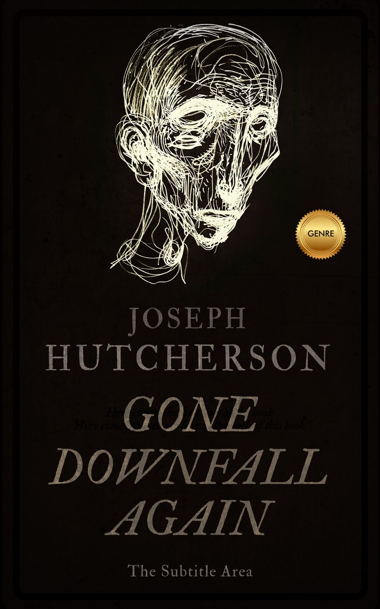 2D view of Premade Abstract Book Cover - Asphalt