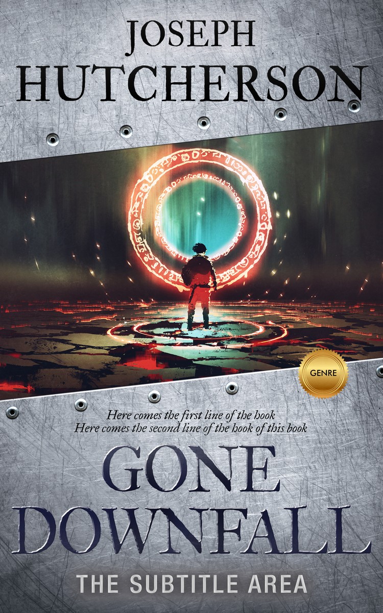 2D view of Premade Fantasy Book Cover - Ship Gray