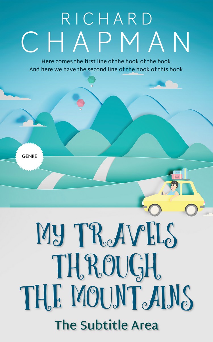 2D view of Premade Travel Book Cover - Geyser