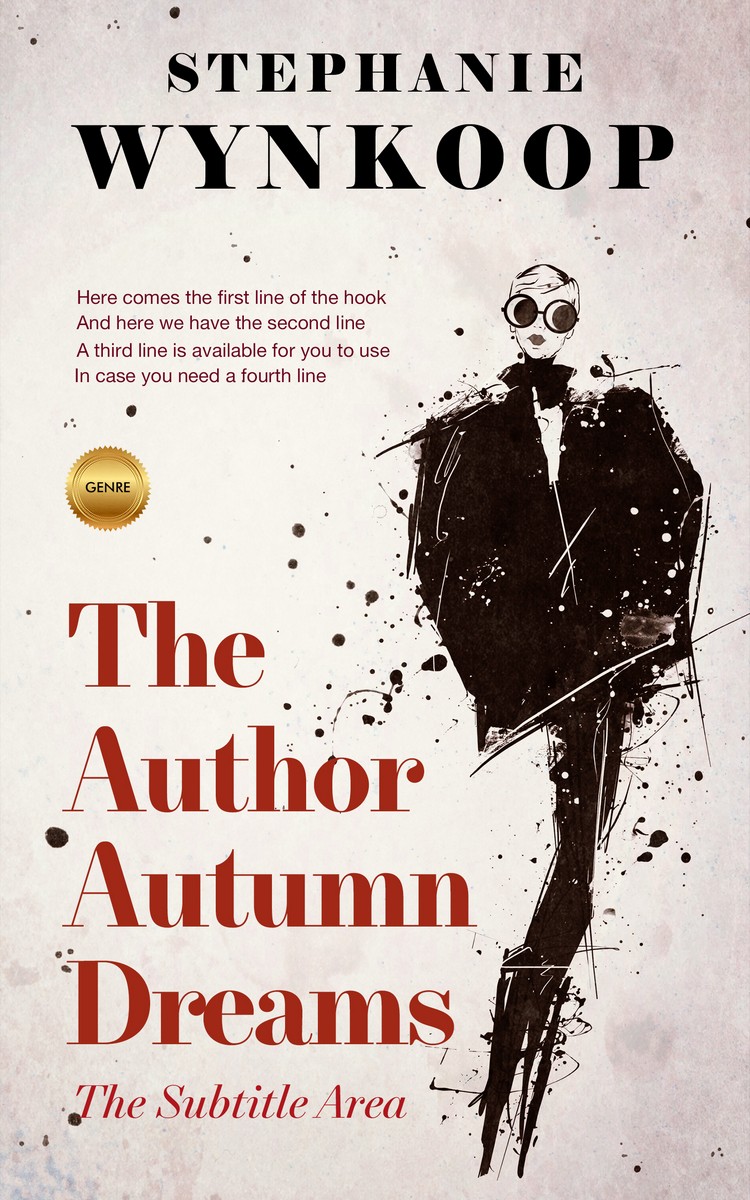 2D view of Premade Abstract Book Cover - Pampas