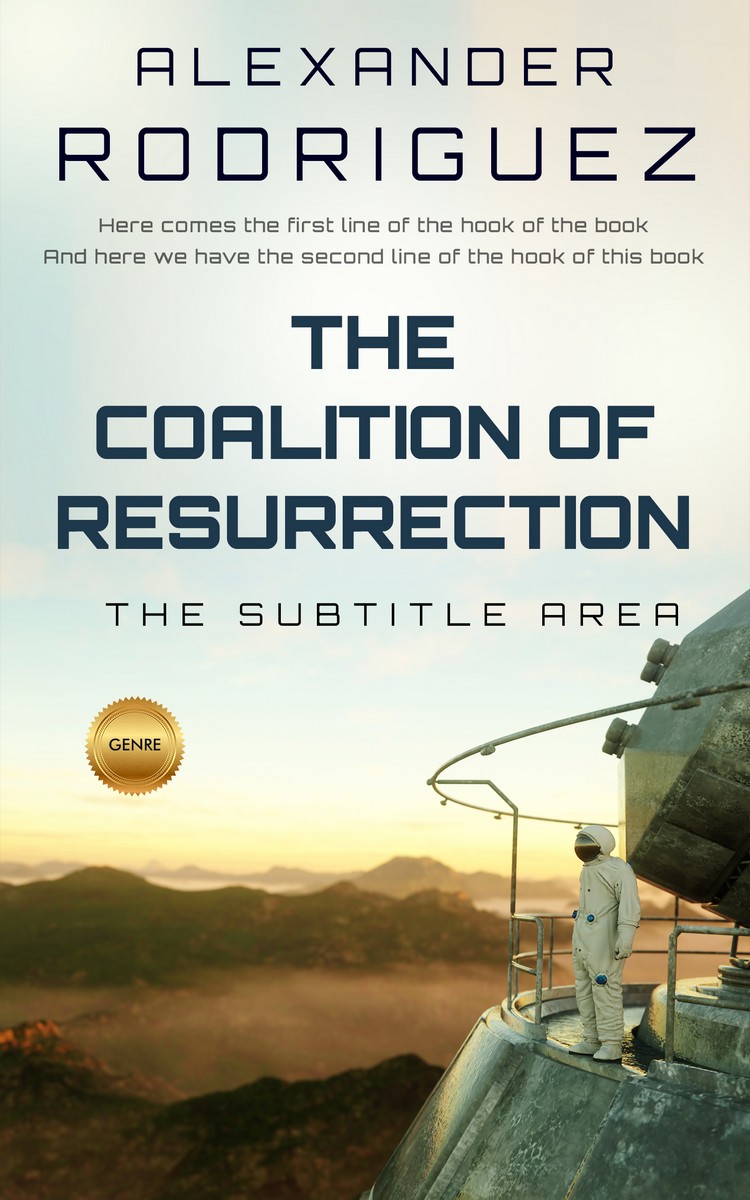 2D view of Premade Science Fiction Book Cover - Periglacial Blue