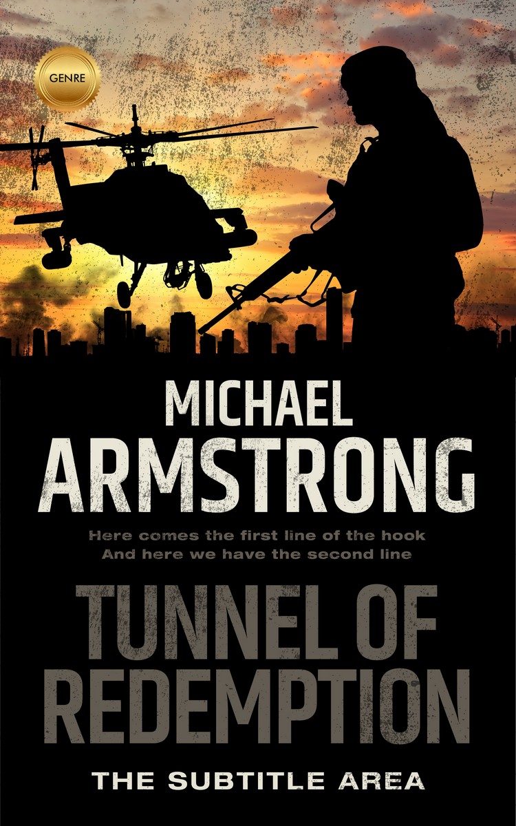 2D view of Premade Mystery & Thriller & Suspense Book Cover - Tan