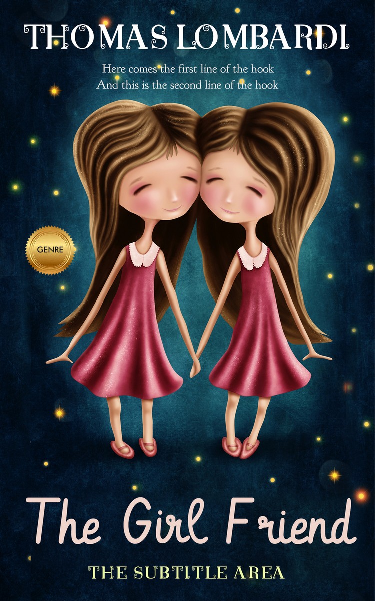 2D view of Premade Children's Book Cover - My Pink