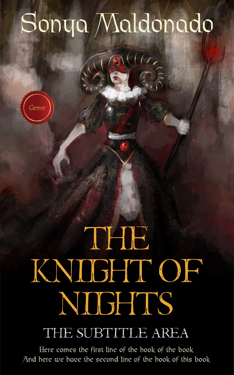 2D view of Premade Fantasy Book Cover - Cocoa Brown