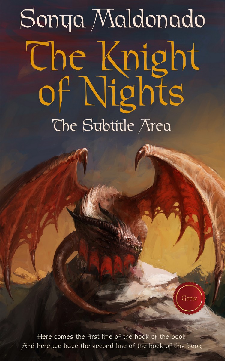 2D view of Premade Fantasy Book Cover - Woody Brown