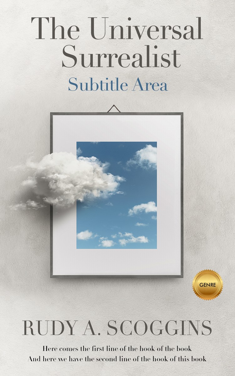 2D view of Premade Self-Improvement & Self-Help Book Cover - Quill Gray