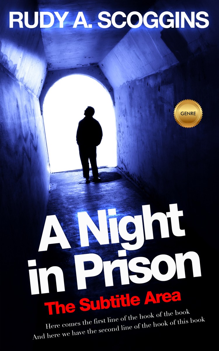 2D view of Premade Action & Adventure Book Cover - Ebony