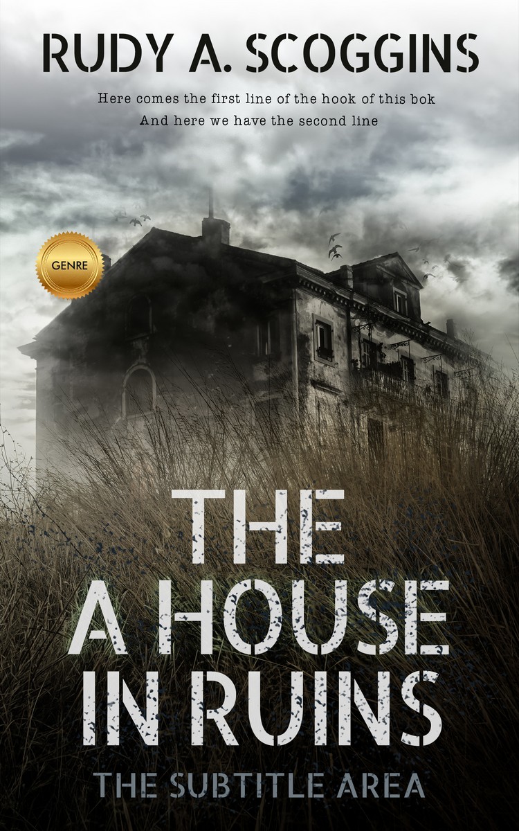 2D view of Premade Mystery & Thriller & Suspense Book Cover - Quill Gray