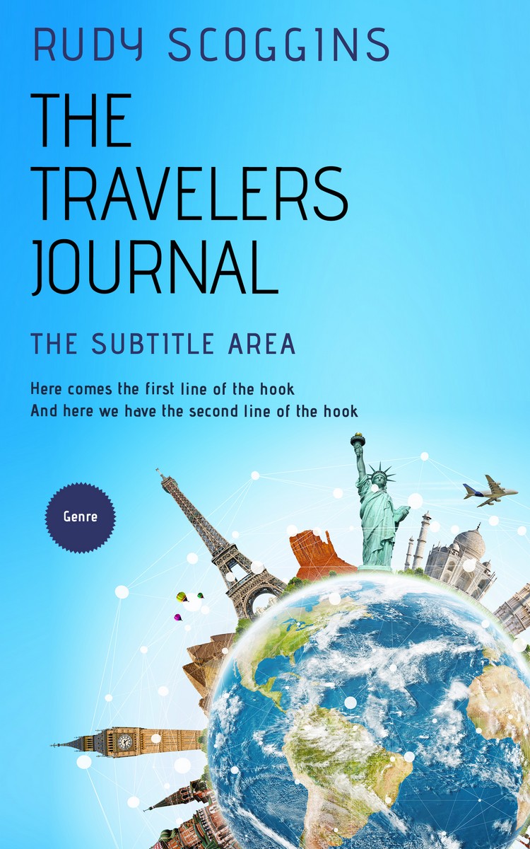 2D view of Premade Travel Book Cover - Malibu