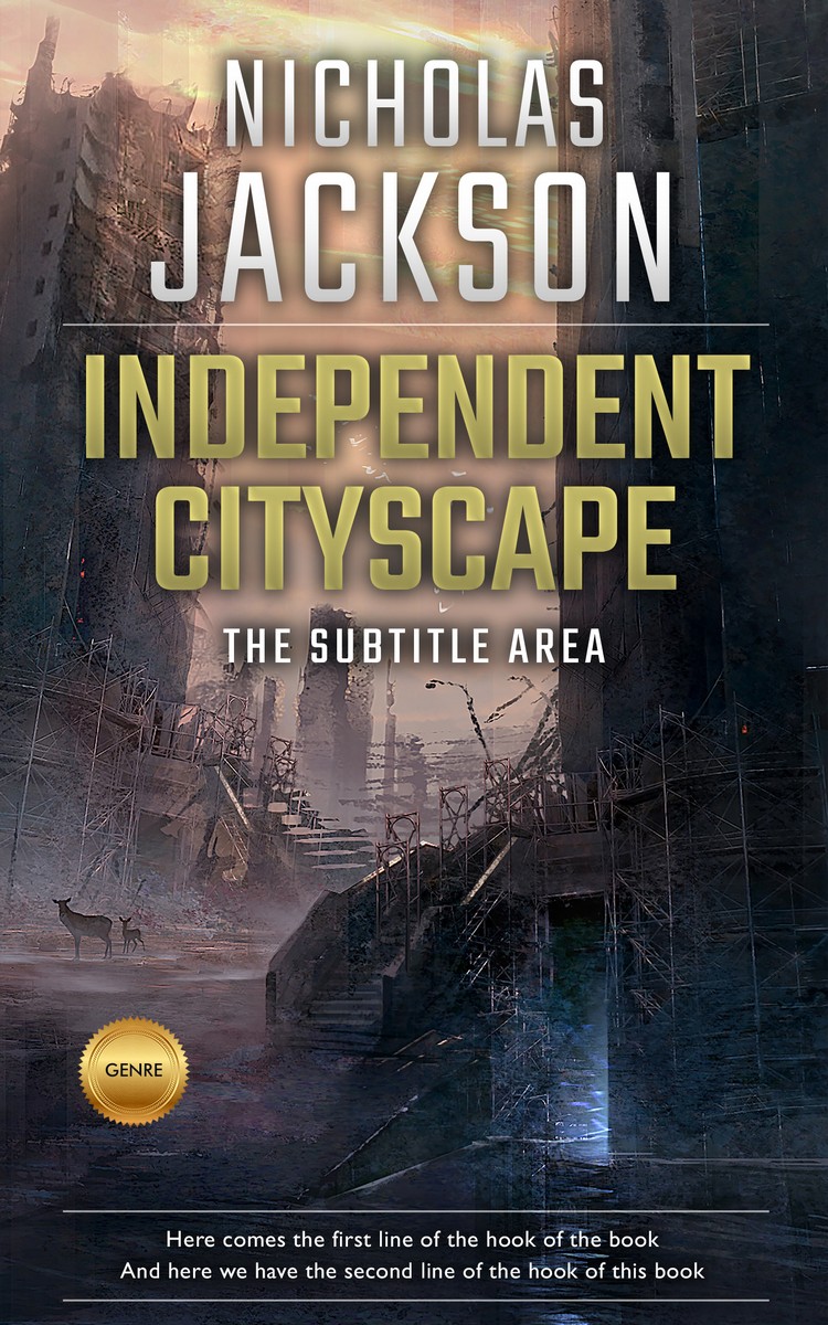 2D view of Premade Apocalyptica Book Cover - Shark